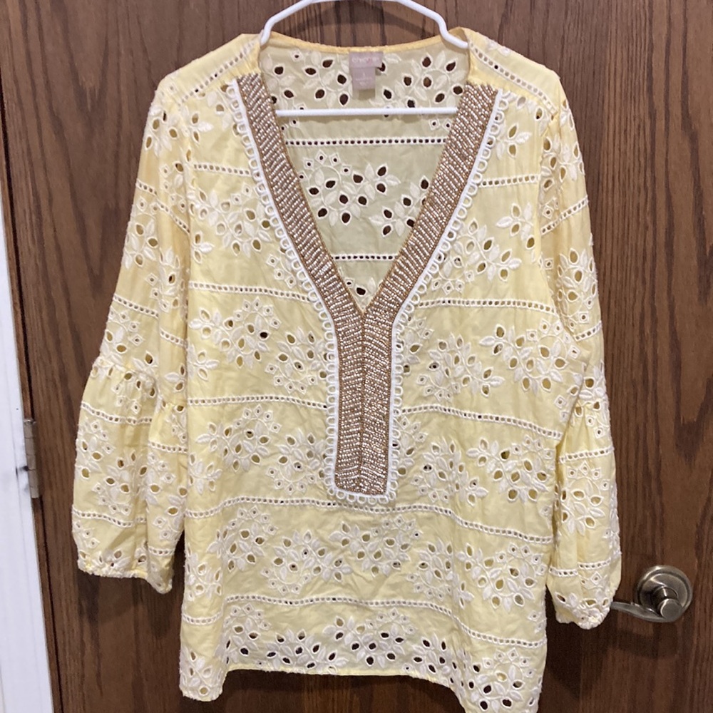 Chico’s summer cutout tunic